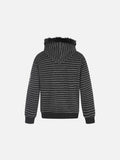 Striped Distressed Graphic Hoodie
