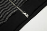 Distressed Graphic Striped Hoodie