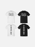 DAXUEN black oversized distressed graphic tee