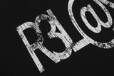 DAXUEN black oversized distressed graphic tee