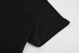 DAXUEN black oversized distressed graphic tee