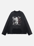 DAXUEN Oversized crewneck sweatshirt with graphic print