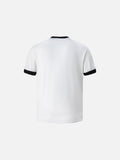 DAXUEN Distressed graphic crewneck T-shirt in white and grey melange