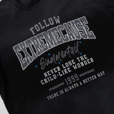 DAXUEN gradient oversized distressed graphic long-sleeve t-shirt