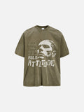 DAXUEN distressed graphic head t-shirt