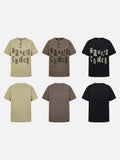 DAXUEN Men's short-sleeved Henley t-shirt with graphic print