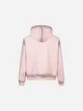DAXUEN light pink oversized distressed graphic hooded sweatshirt