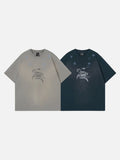 DAXUEN Oversized short-sleeved t-shirt with horse graphic