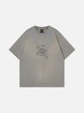 DAXUEN Oversized short-sleeved t-shirt with horse graphic