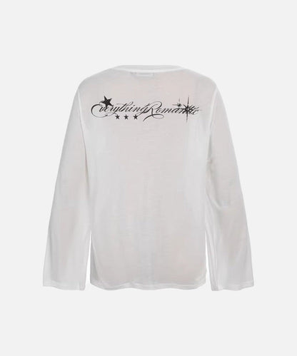 DAXUEN Distressed graphic long sleeve t-shirt