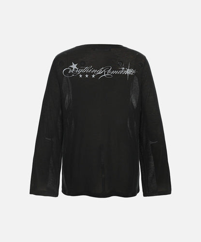 DAXUEN Distressed graphic long sleeve t-shirt