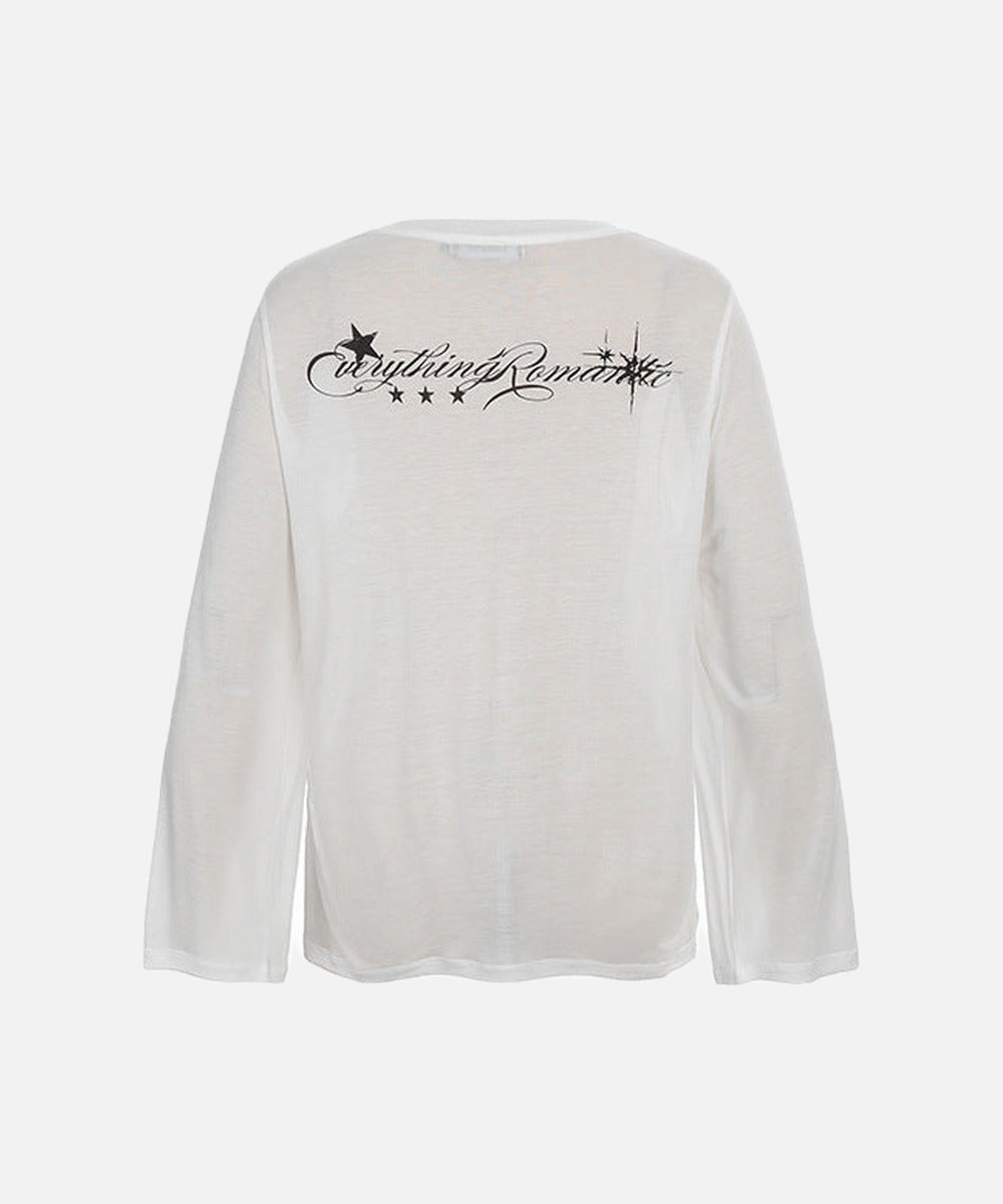 DAXUEN Distressed graphic long sleeve t-shirt