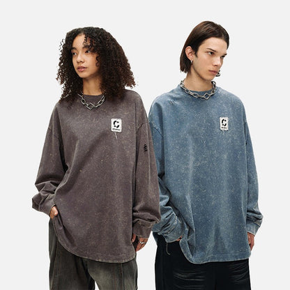 DAXUEN Distressed oversized long sleeve top