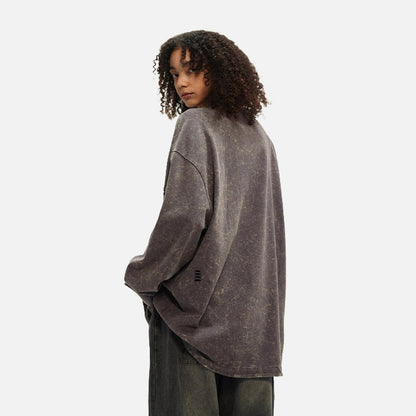 DAXUEN Distressed oversized long sleeve top