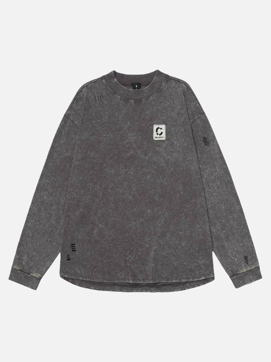 DAXUEN Distressed oversized long sleeve top