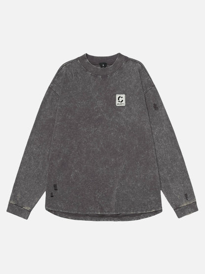 DAXUEN Distressed oversized long sleeve top