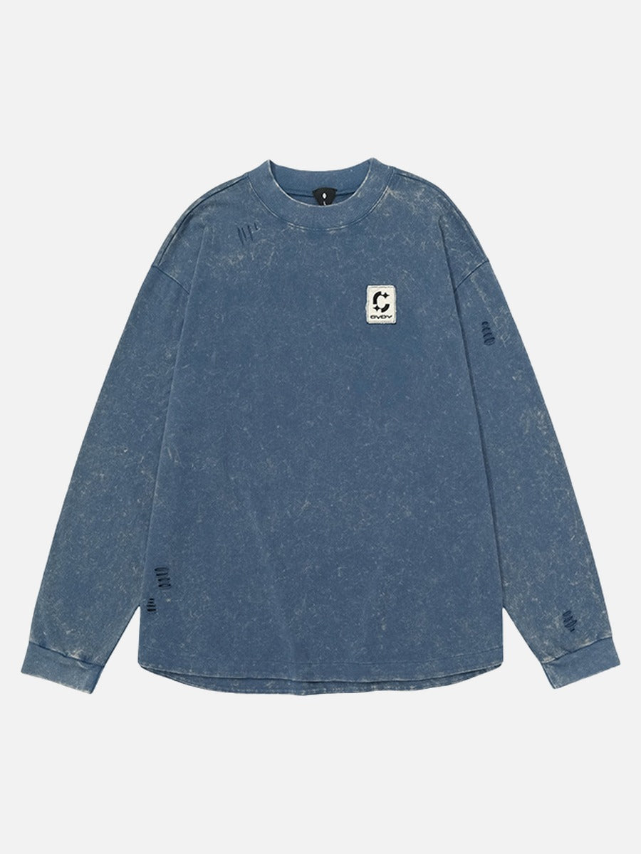 DAXUEN Distressed oversized long sleeve top