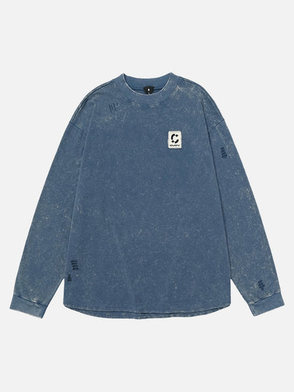 DAXUEN Distressed oversized long sleeve top