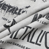 DAXUEN washed grey oversized distressed graphic tee