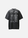 DAXUEN washed grey oversized distressed graphic tee