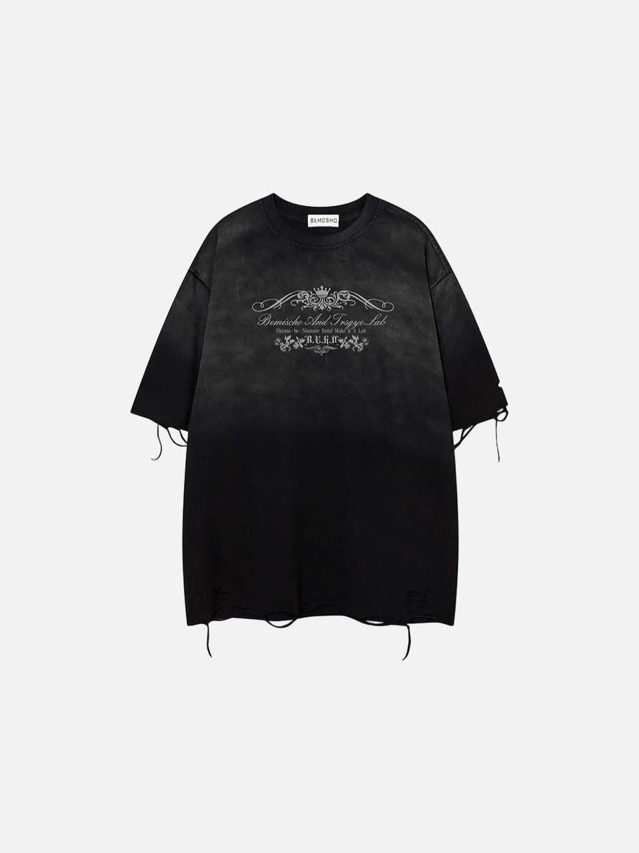 DAXUEN Distressed oversized graphic t-shirt