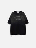 DAXUEN Distressed oversized graphic t-shirt