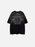 DAXUEN Distressed oversized graphic t-shirt