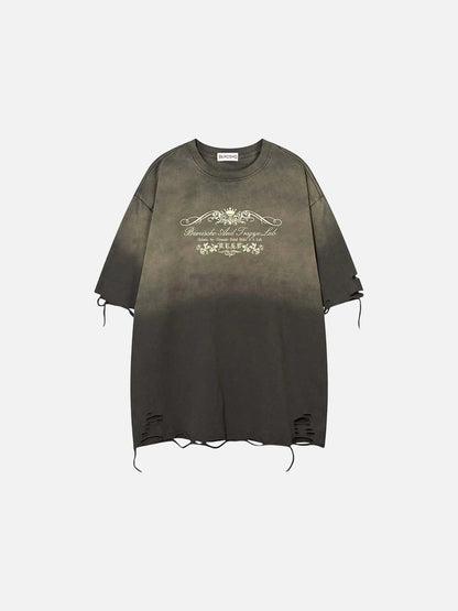 DAXUEN Distressed oversized graphic t-shirt