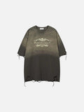 DAXUEN Distressed oversized graphic t-shirt