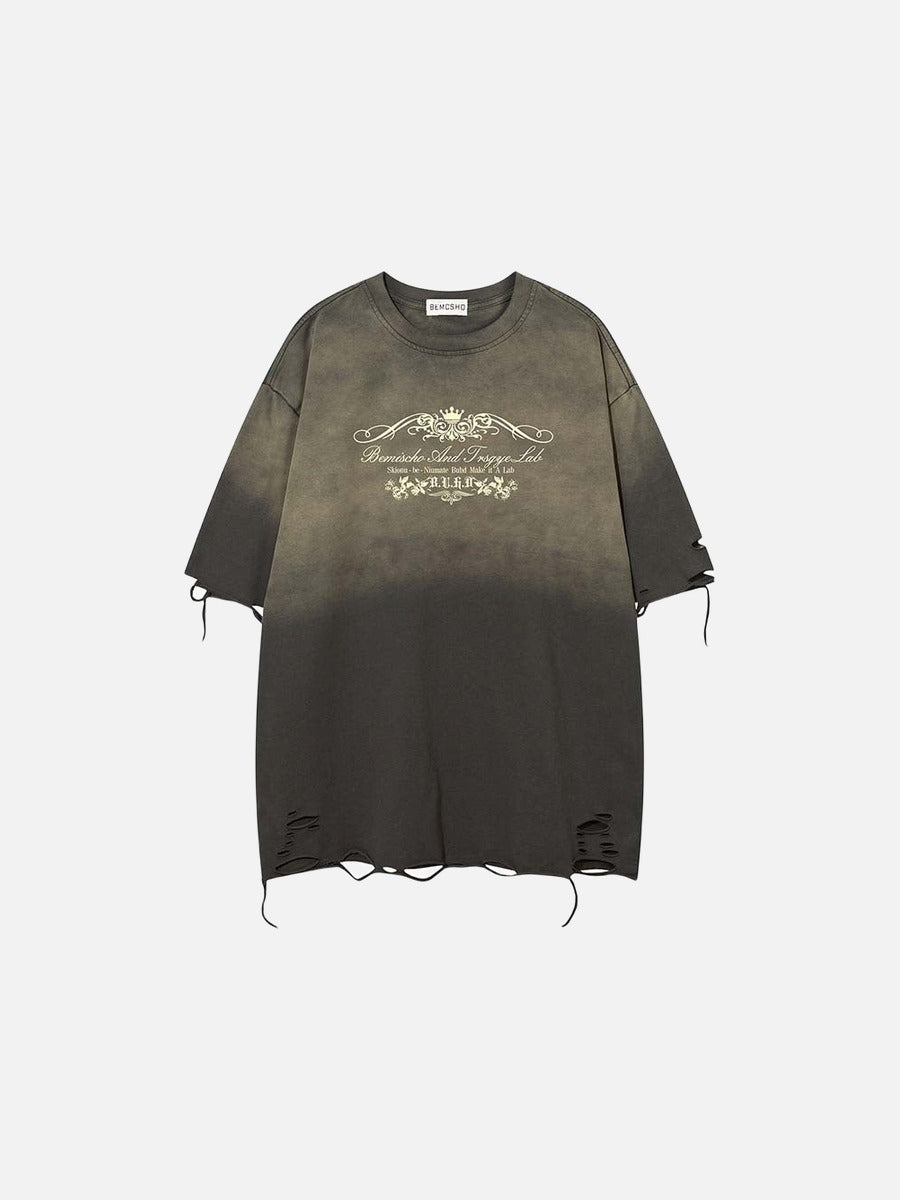 DAXUEN Distressed oversized graphic t-shirt