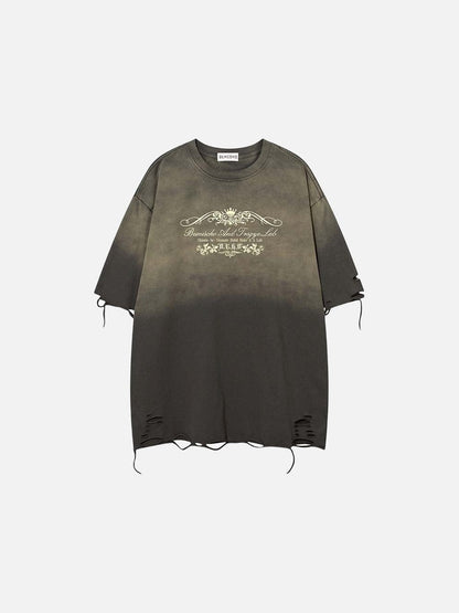 DAXUEN Distressed oversized graphic t-shirt