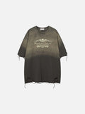 DAXUEN Distressed oversized graphic t-shirt
