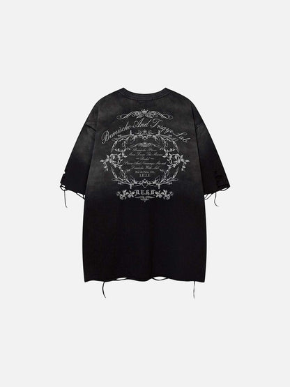 DAXUEN Distressed oversized graphic t-shirt
