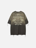 DAXUEN Distressed oversized graphic t-shirt