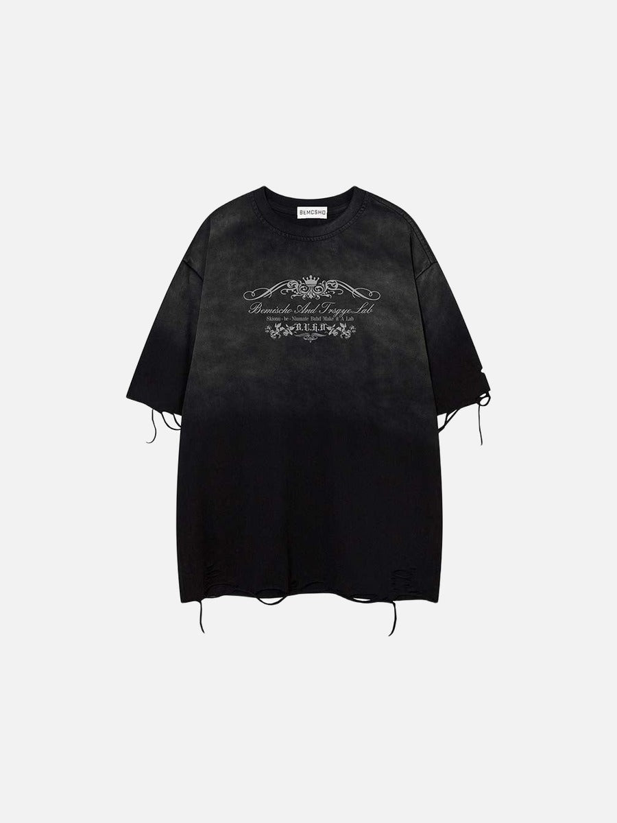DAXUEN Distressed oversized graphic t-shirt
