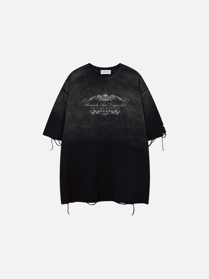DAXUEN Distressed oversized graphic t-shirt