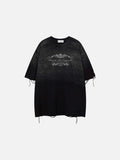 DAXUEN Distressed oversized graphic t-shirt
