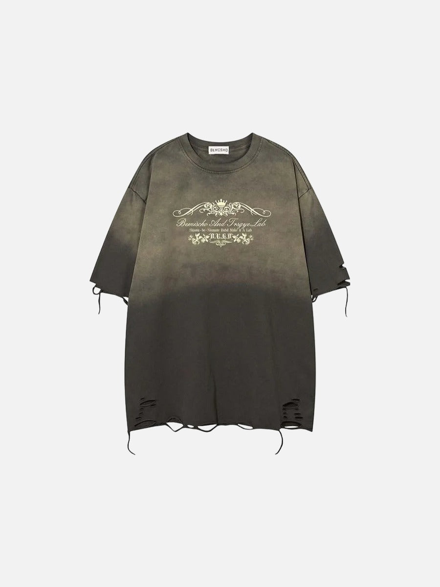 DAXUEN Distressed oversized graphic t-shirt
