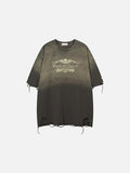 DAXUEN Distressed oversized graphic t-shirt