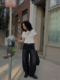 DAXUEN Distressed graphic polo shirt with unique designs — model photo