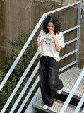 DAXUEN Distressed graphic polo shirt with unique designs — model photo