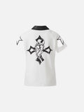 DAXUEN Distressed graphic polo shirt with unique designs