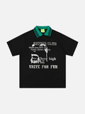 DAXUEN Short-sleeved polo shirt with graphic print