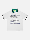 DAXUEN Short-sleeved polo shirt with graphic print