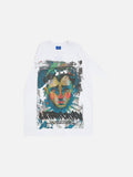 DAXUEN Distressed graphic portrait t-shirt in black and white