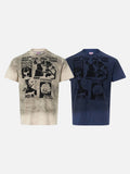 DAXUEN Distressed graphic print crew neck t-shirt