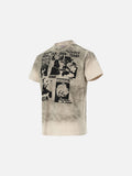 DAXUEN Distressed graphic print crew neck t-shirt