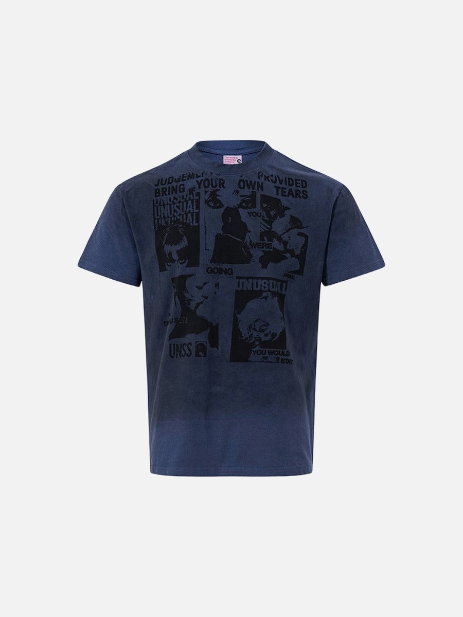 DAXUEN Distressed graphic print crew neck t-shirt