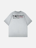 DAXUEN Distressed graphic print loose-fit T-shirt
