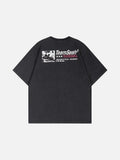 DAXUEN Distressed graphic print loose-fit T-shirt